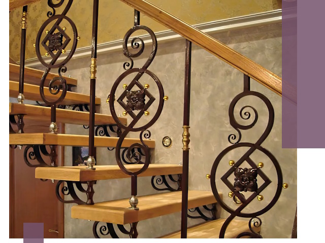 Изготовление кованых лестниц под ключ в Людинове