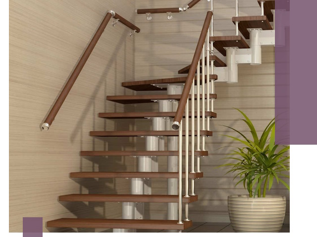 Изготовление модульных лестниц под ключ в Людинове