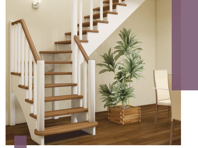 Г-образные лестницы под ключ в Людинове — изготовление и монтаж