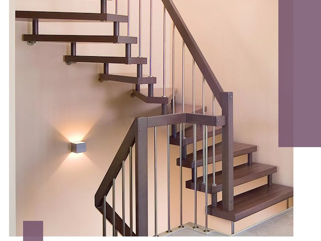 Изготовление лестниц на больцах в Людинове под ключ