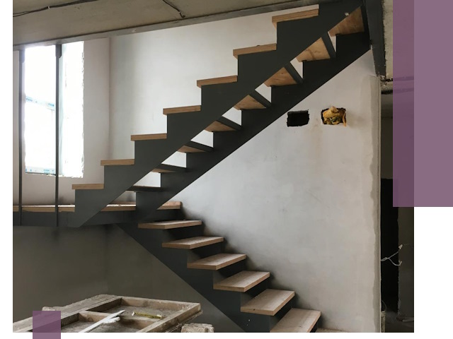 Изготовление лестниц на металлокаркасе в Людинове от производителя