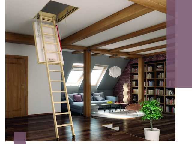 Чердачные лестницы под ключ в Людинове: изготовление и монтаж