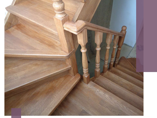 Дубовые лестницы под ключ в Людинове: изготовление и монтаж