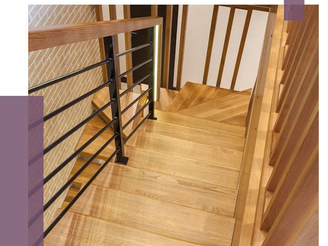 Лестницы из ясеня в Людинове под ключ от 9974 руб. 