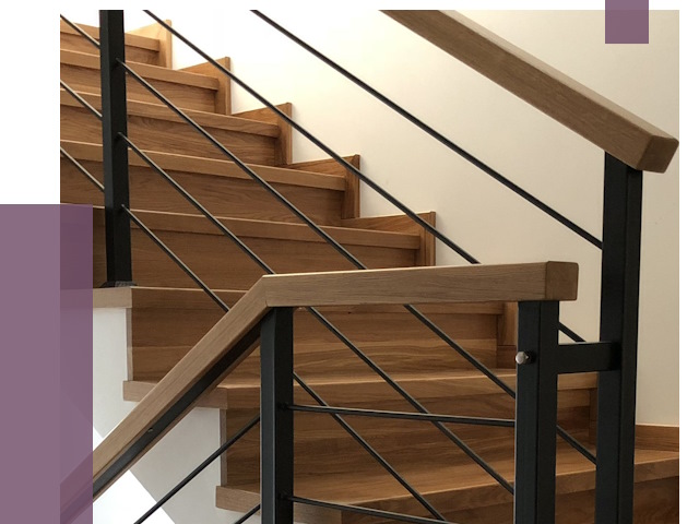Обшивка металлической лестницы деревом в Людинове от 4326 руб. 