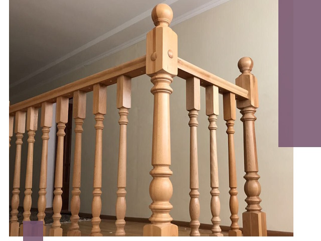 Деревянные перила на заказ в Людинове: монтаж и изготовление