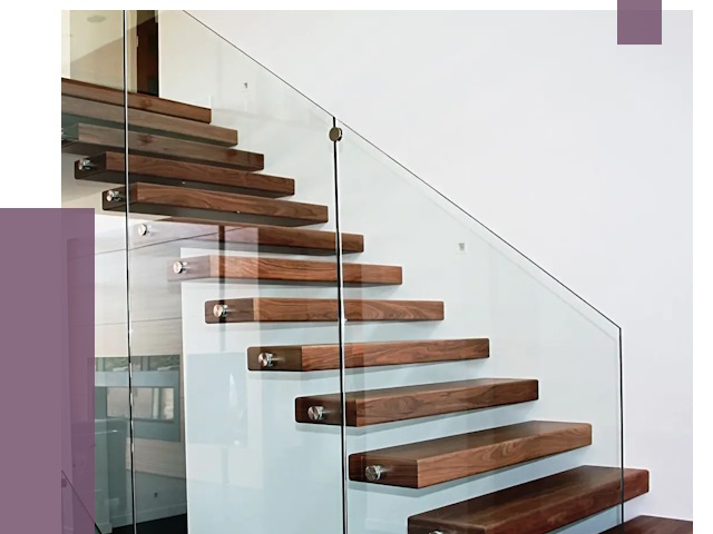 Стеклянные перила для лестницы в Людинове от 14758 руб.