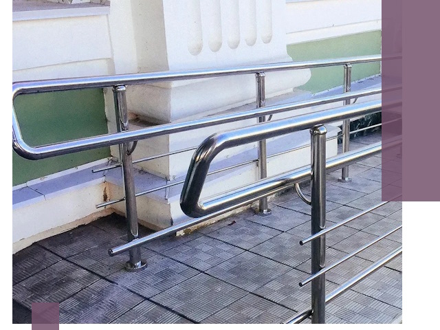 Ограждения пандусов из металла и нержавейки в Людинове