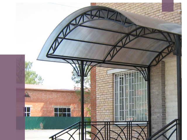 Металлические навесы и козырьки в Людинове от 12723 руб.