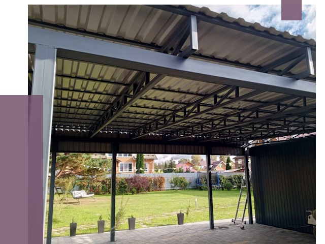 Монтаж навесов в Людинове от 7328 руб. — установка навеса | ПРОЛЁТ-Люд