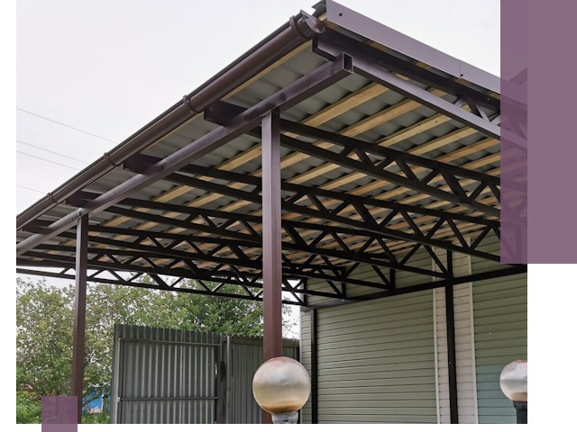 Навесы под ключ в Людинове: изготовление, монтаж и гарантия