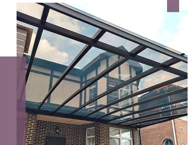 Навесы из поликарбоната в Людинове от 8570 руб. под ключ — ПРОЛЁТ-Люд