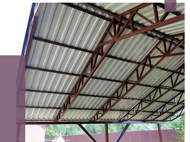 Навесы из профнастила в Людинове от 7328 руб. | ПРОЛЁТ-Люд