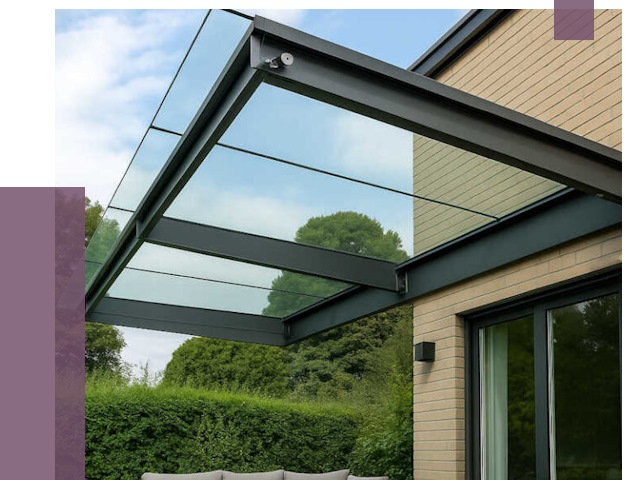 Стеклянные навесы и козырьки в Людинове от 12214 руб.