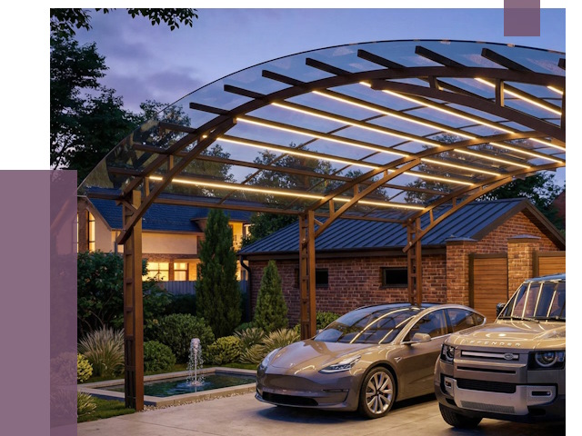 Металлические навесы в Людинове от 12621 руб. под ключ — ПРОЛЁТ-Люд