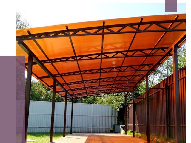 Односкатные навесы под ключ в Людинове от 13079 руб. 