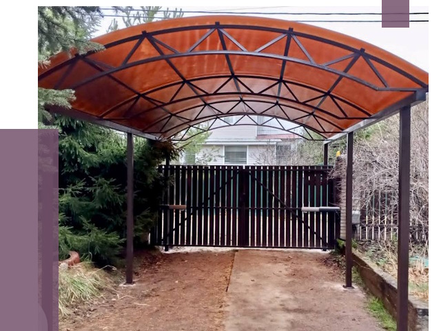 Арочные навесы в Людинове от 12672 руб. — изготовление и монтаж | ПРОЛЁТ-Люд