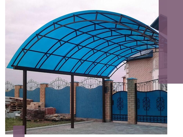 Арочные навесы под ключ в Людинове — изготовление и монтаж