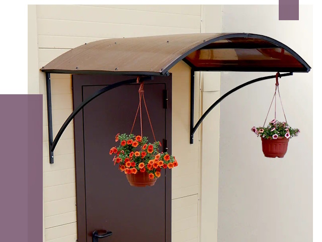 Козырьки над входом в Людинове от 14758 руб.  | ПРОЛЁТ-Люд