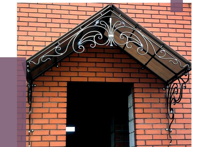 Металлические козырьки в Людинове от 10636 руб. 