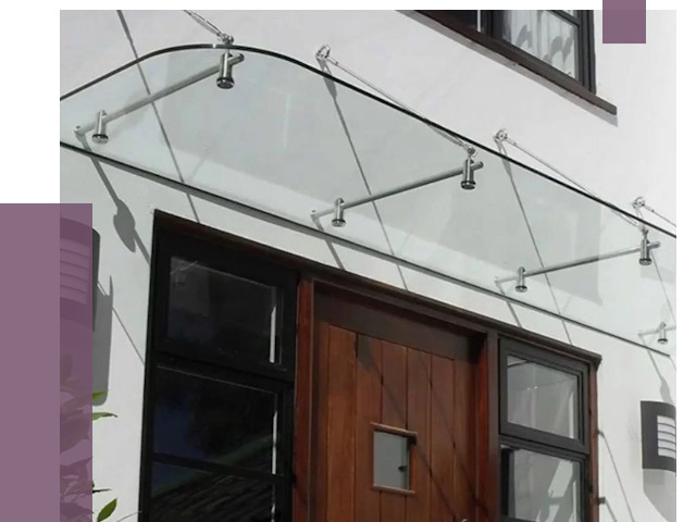 Стеклянные козырьки в Людинове от 18829 руб. | ПРОЛЁТ-Люд