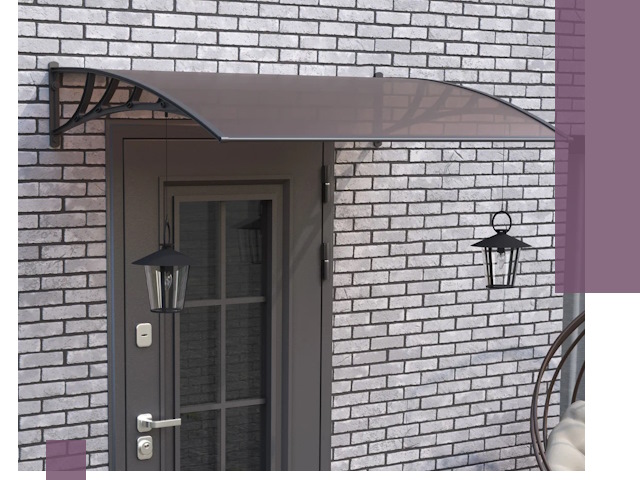 Недорогие козырьки и навесы под ключ в Людинове