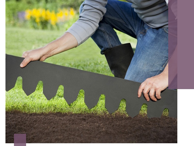 Металлические бордюры для газона в Людинове — изготовление и монтаж