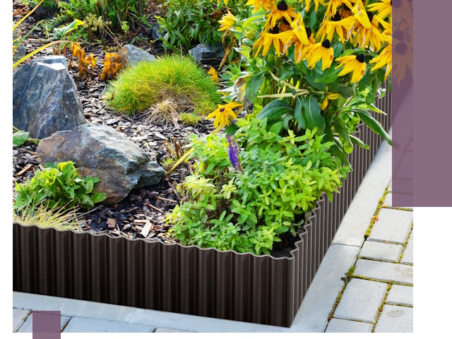 Металлические бордюры для клумб в Людинове — производство и монтаж