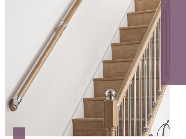 Пристенные поручни из стали и нержавейки под монтаж в Людинове